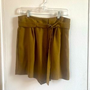 H&M Khaki high waist shorts size small